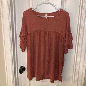 Flowy ribbed shirt
